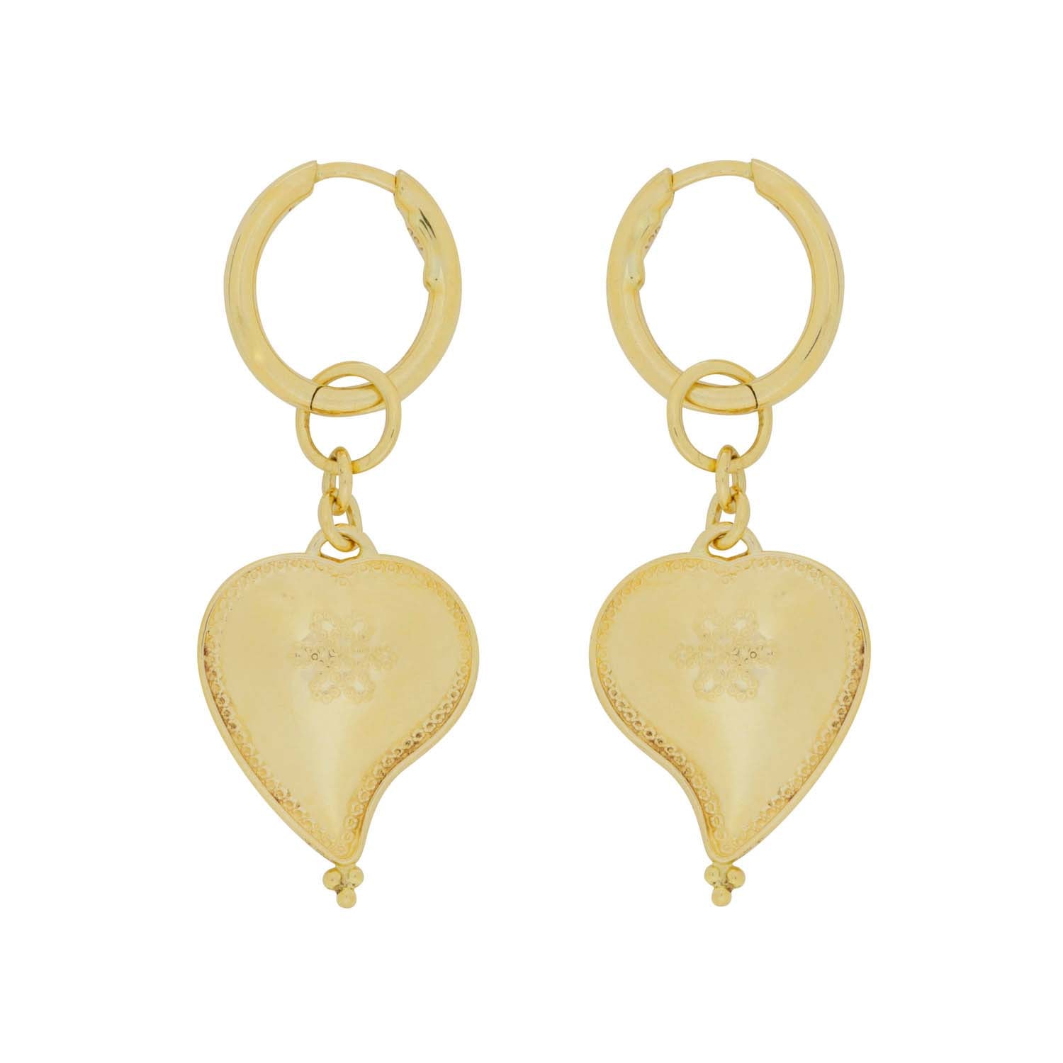Brinco H.Stern coleção DVF coração em ouro amarelo