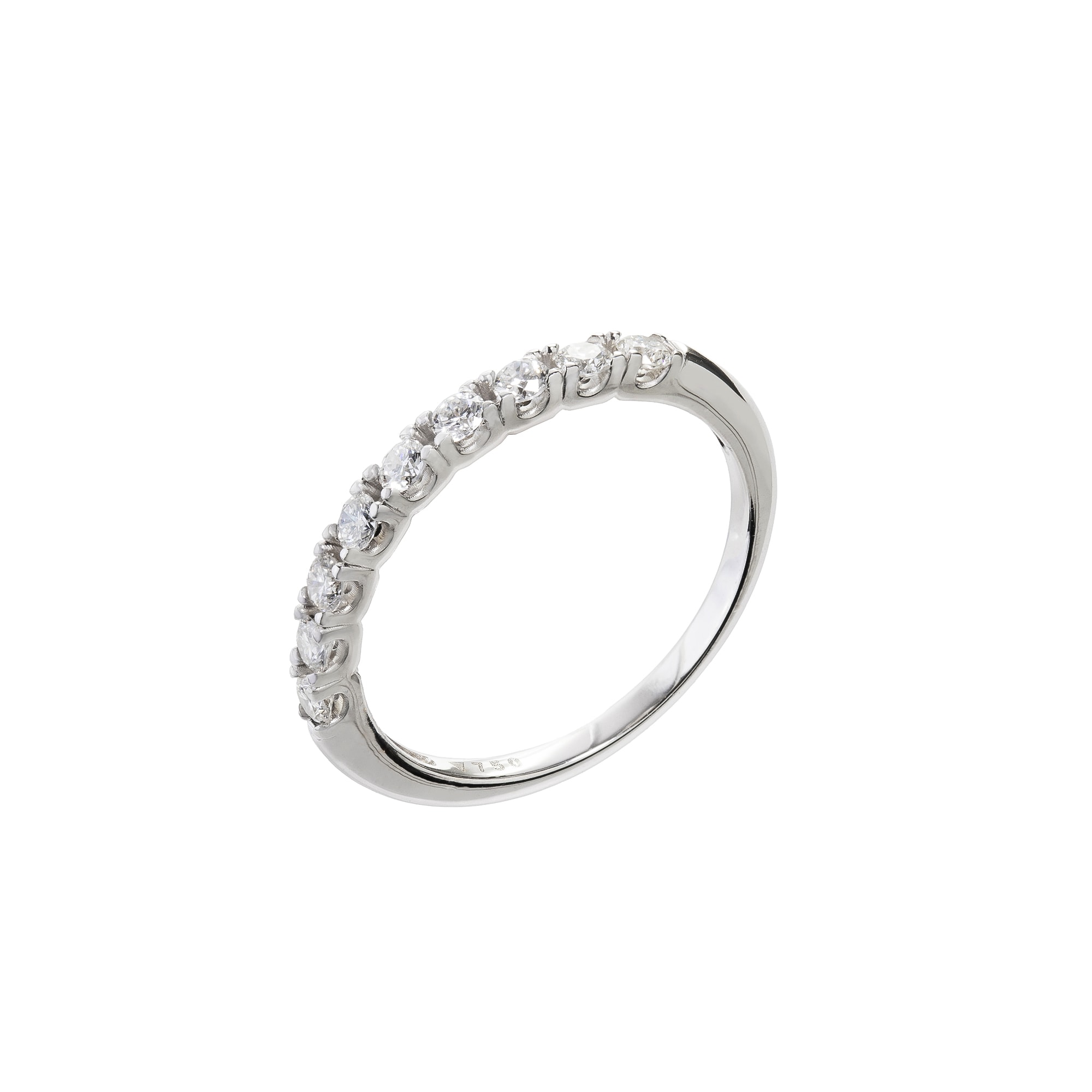 Meia Aliança Eternity em Ouro Branco 18k com Diamantes Vivara