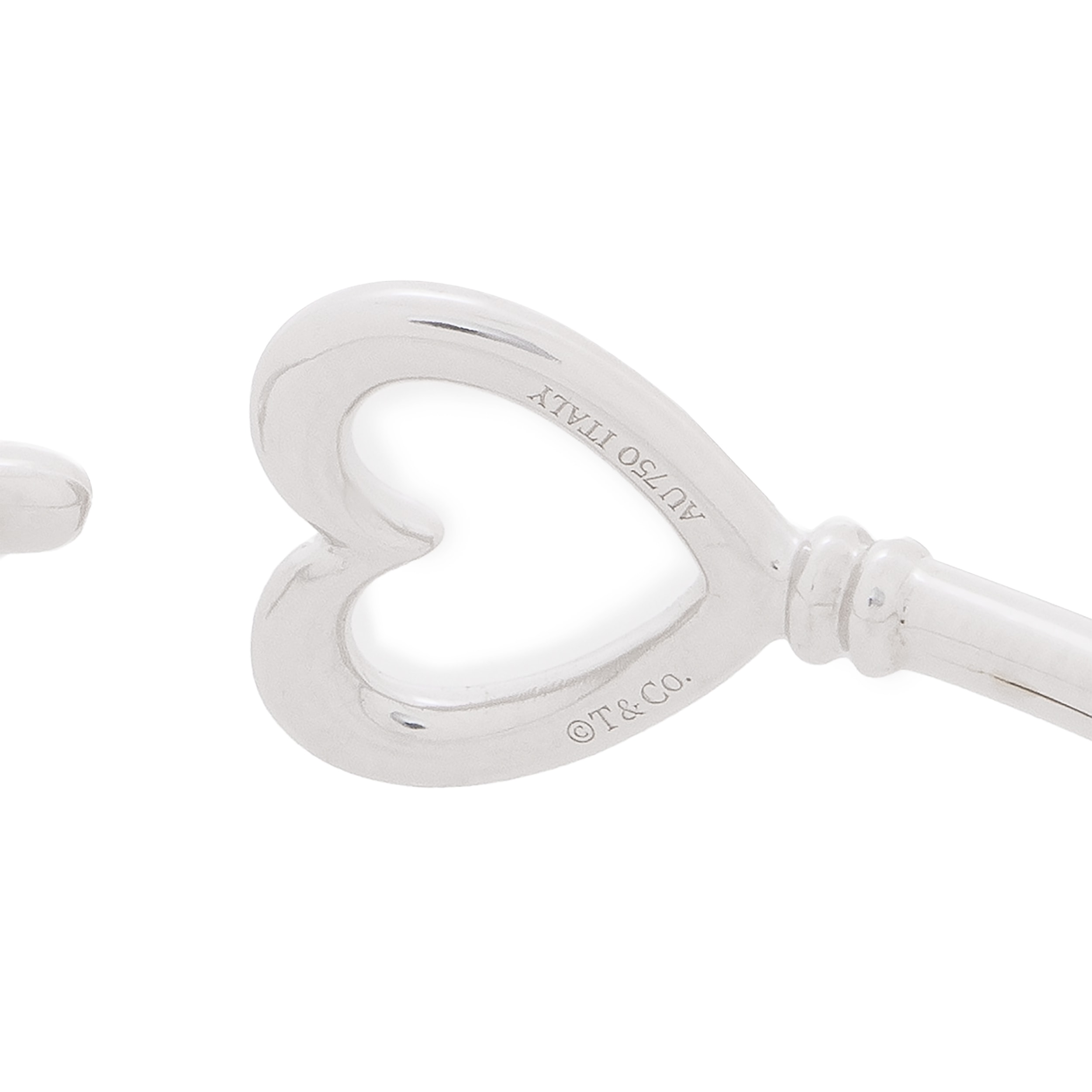 Pulseira Tiffany & Co Coleção Heart Key em Ouro Branco