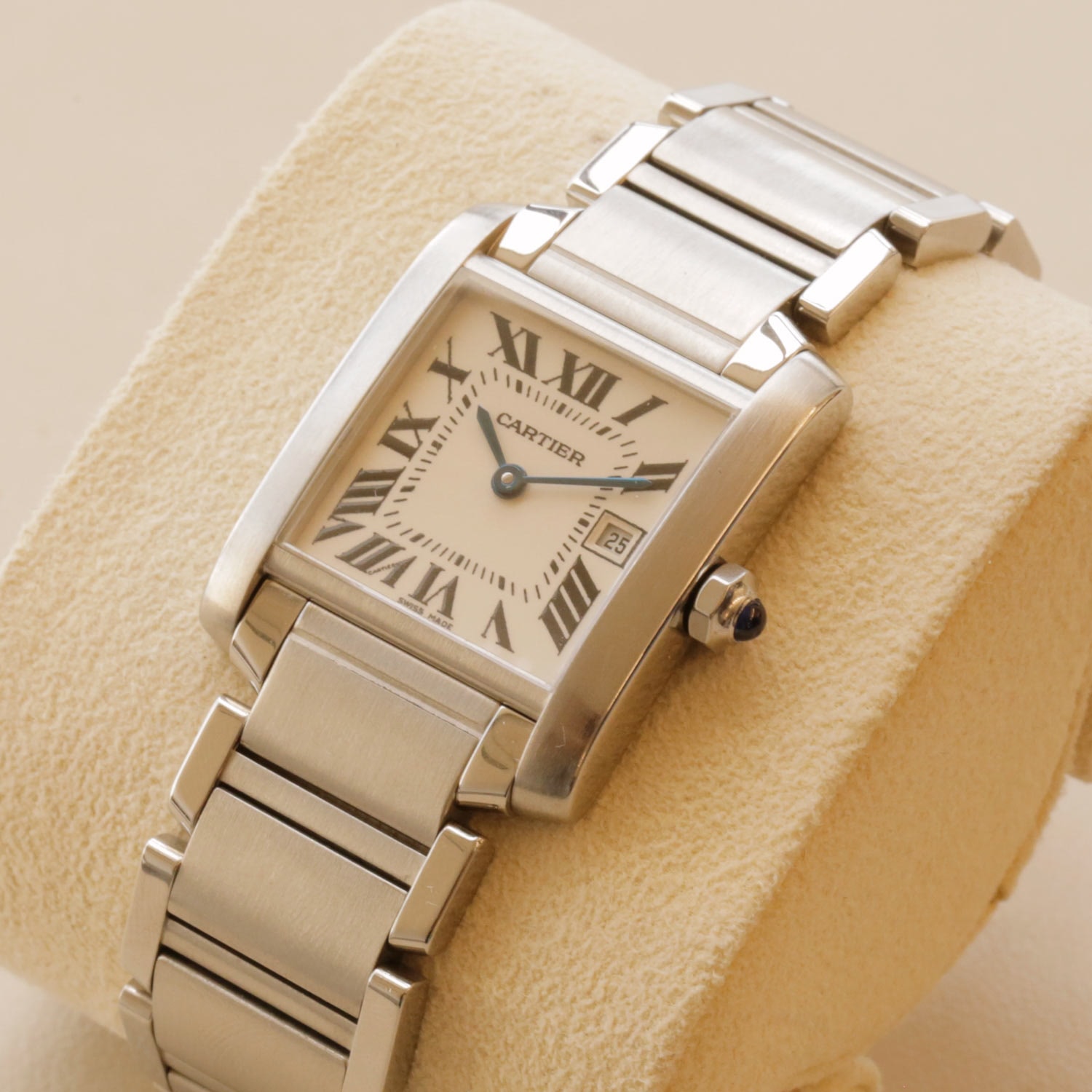 Relógio CARTIER Tank Francês Aço Médio Quartz