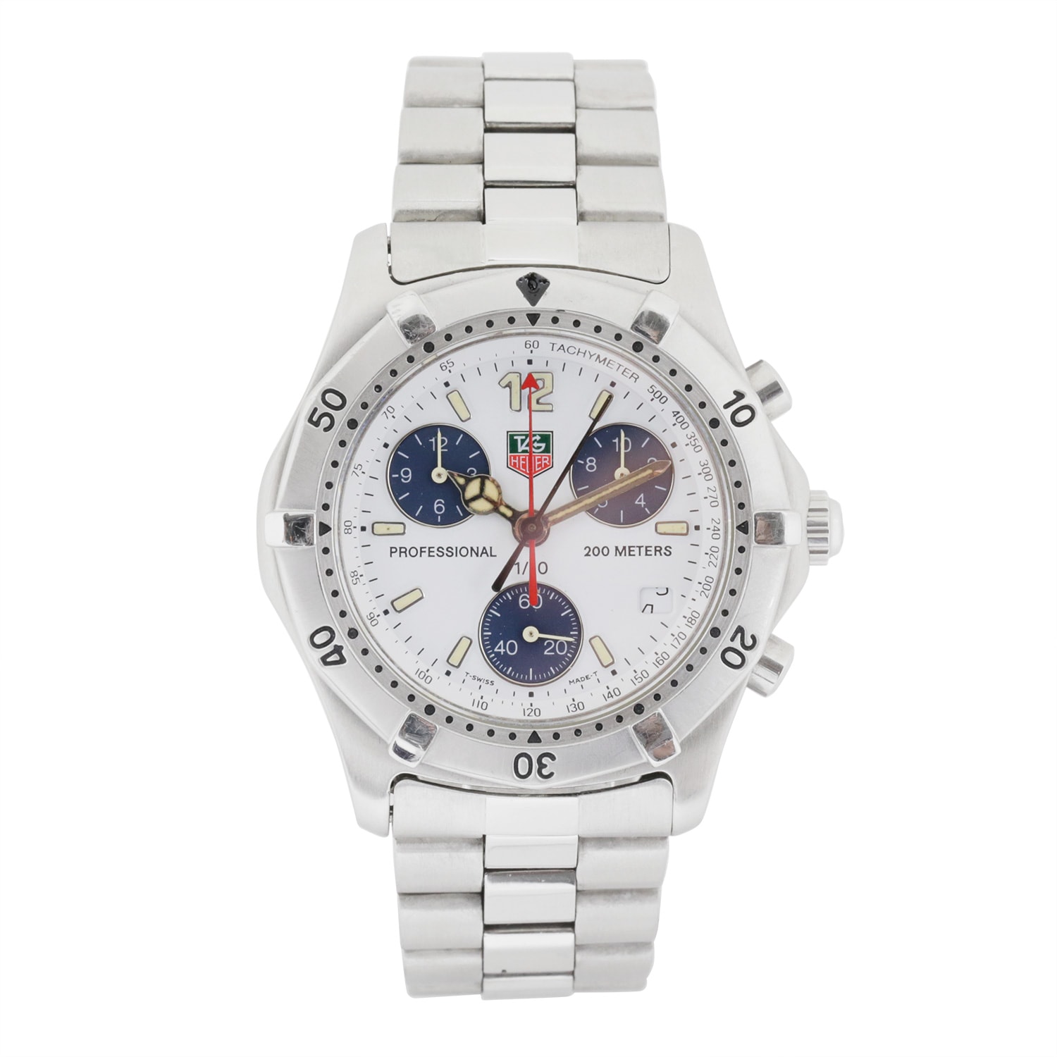 Relógio Tag Heuer série 2000 Cronógrafo quartz médio em aço