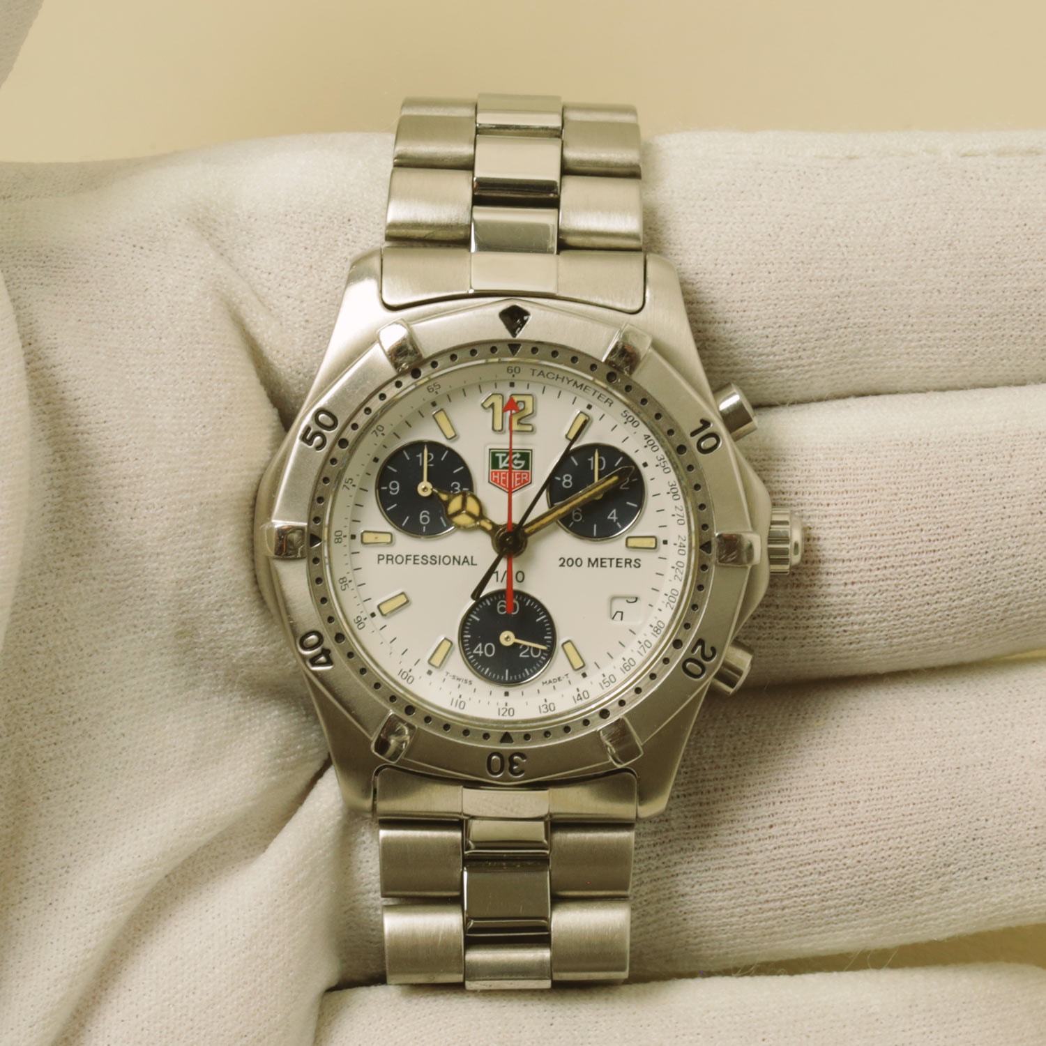 Relógio Tag Heuer série 2000 Cronógrafo quartz médio em aço