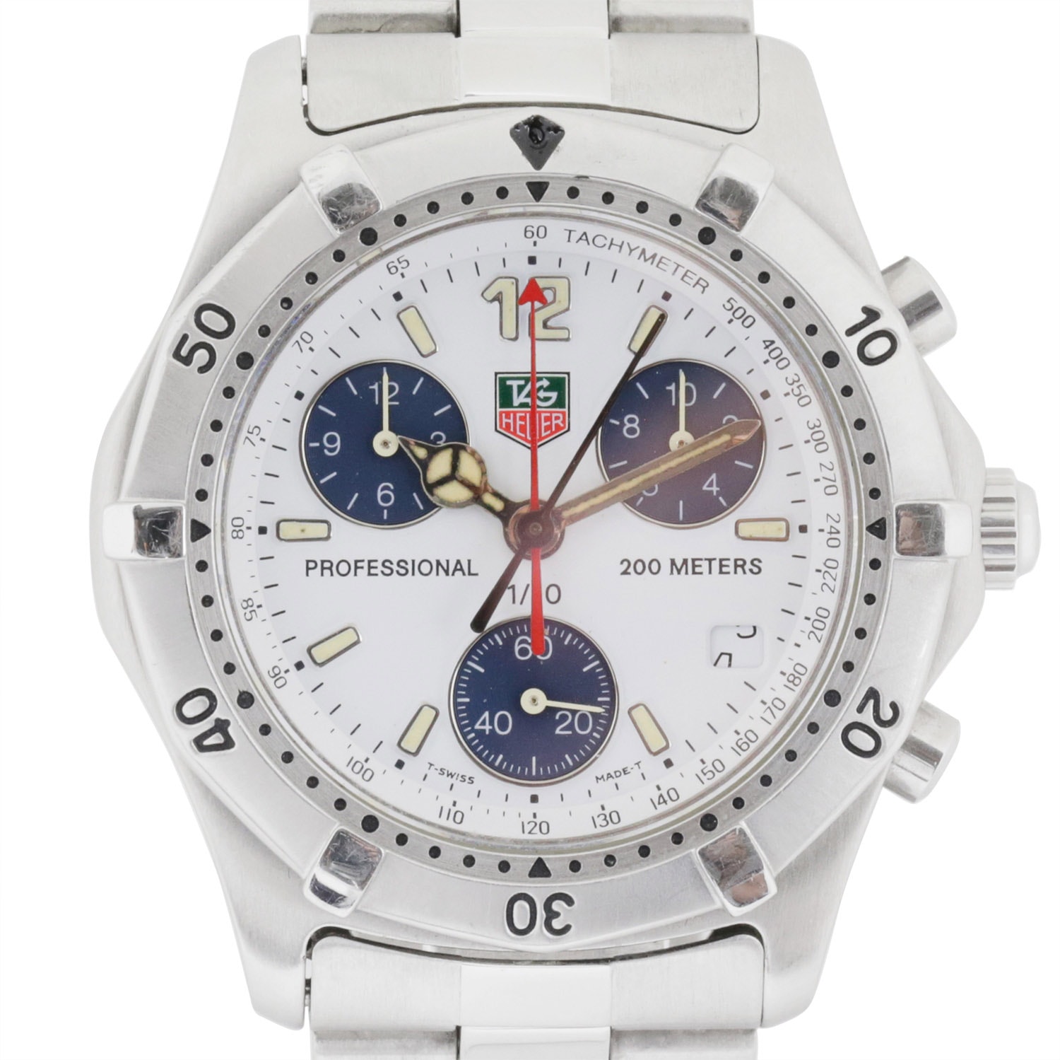 Relógio Tag Heuer série 2000 Cronógrafo quartz médio em aço