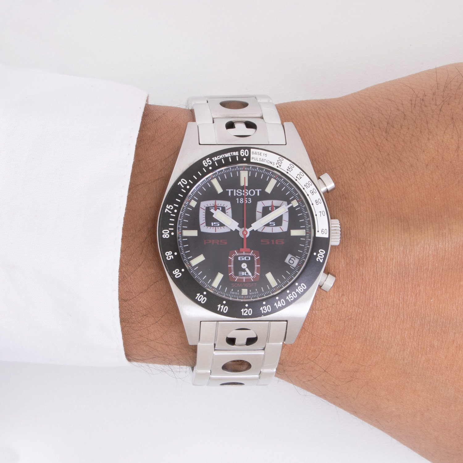【たろう】TISSOT PRS 516 クロノグラフ デイト クオーツ Relógio Tissot PRS 516