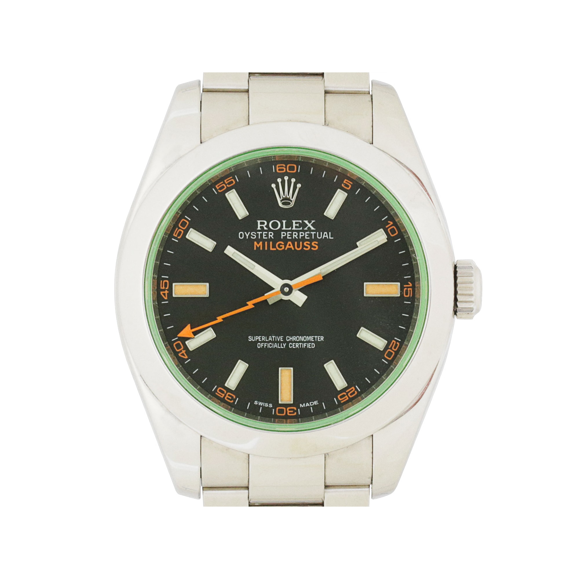 Rolex Milgauss aço safira verde - Main Image