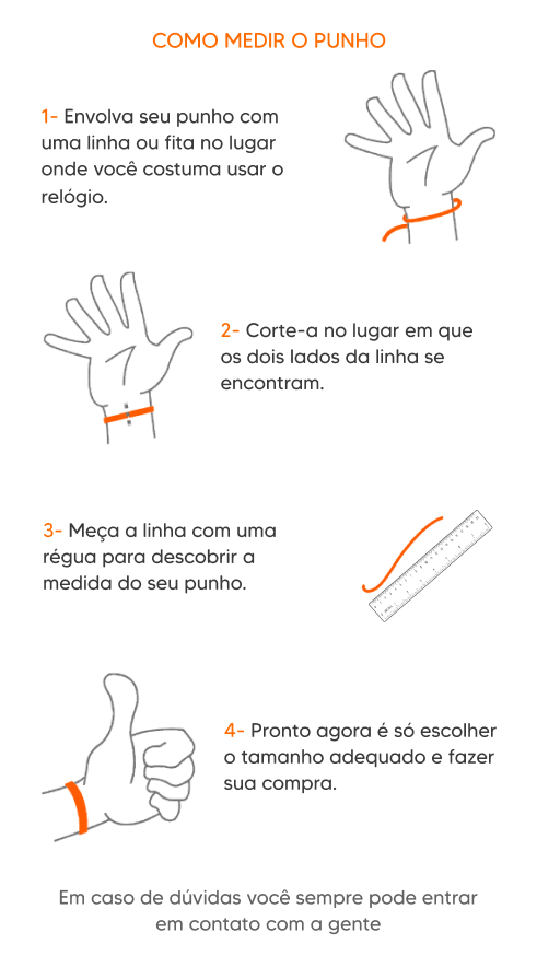 Conteúdo da tabela de guia de medidas